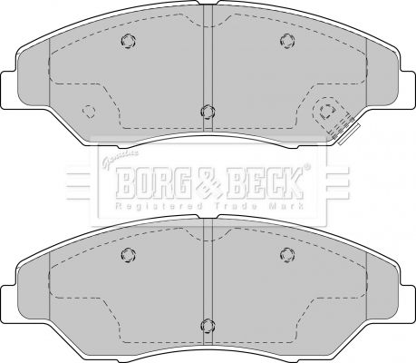 BORG & BECK Комплект тормозных колодок, дисковый тормоз BBP1795